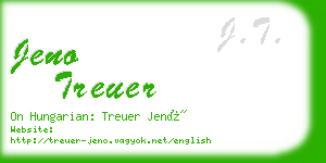 jeno treuer business card